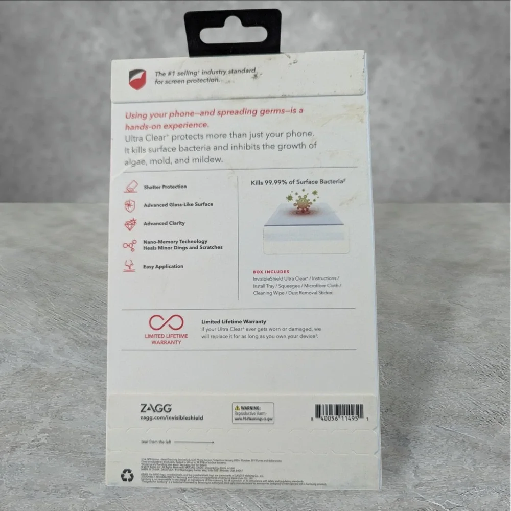 T3 Zagg Invisible Shield Ultra Clear Screen Protector Samsung Galaxy S 6.2